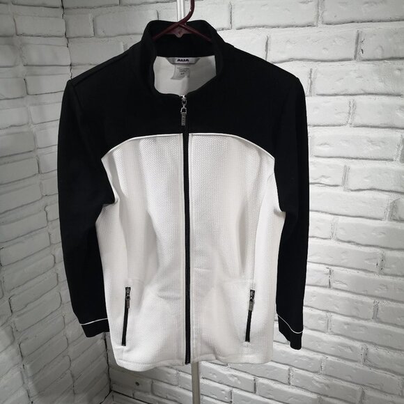 Alia Ladies Size Small Black & White Full Zip Lightweight Jacket - Picture 1 of 10
